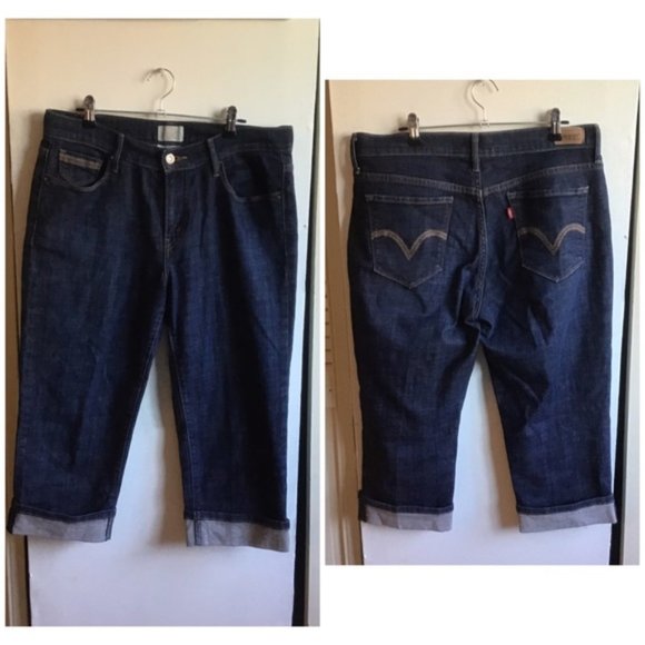 Levi’s Dark Blue 515 Cropped Jeans Sz 6 - Picture 5 of 7